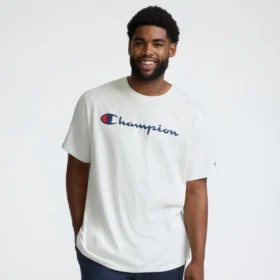 Κλασικό T-shirt με γραφικό, Script Logo - Μεγάλα μεγέθη